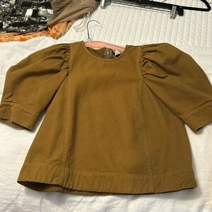 Sea olive green top